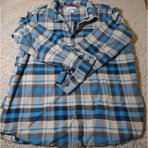 Columbia Sportswear Button-down Shirt Men's XXL Blue Grey Plaid